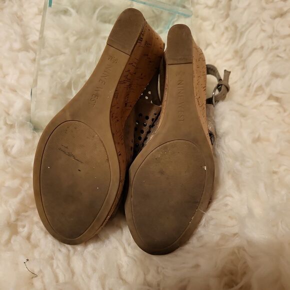 Nine west real leather  platform sandals - Picture 5 of 5